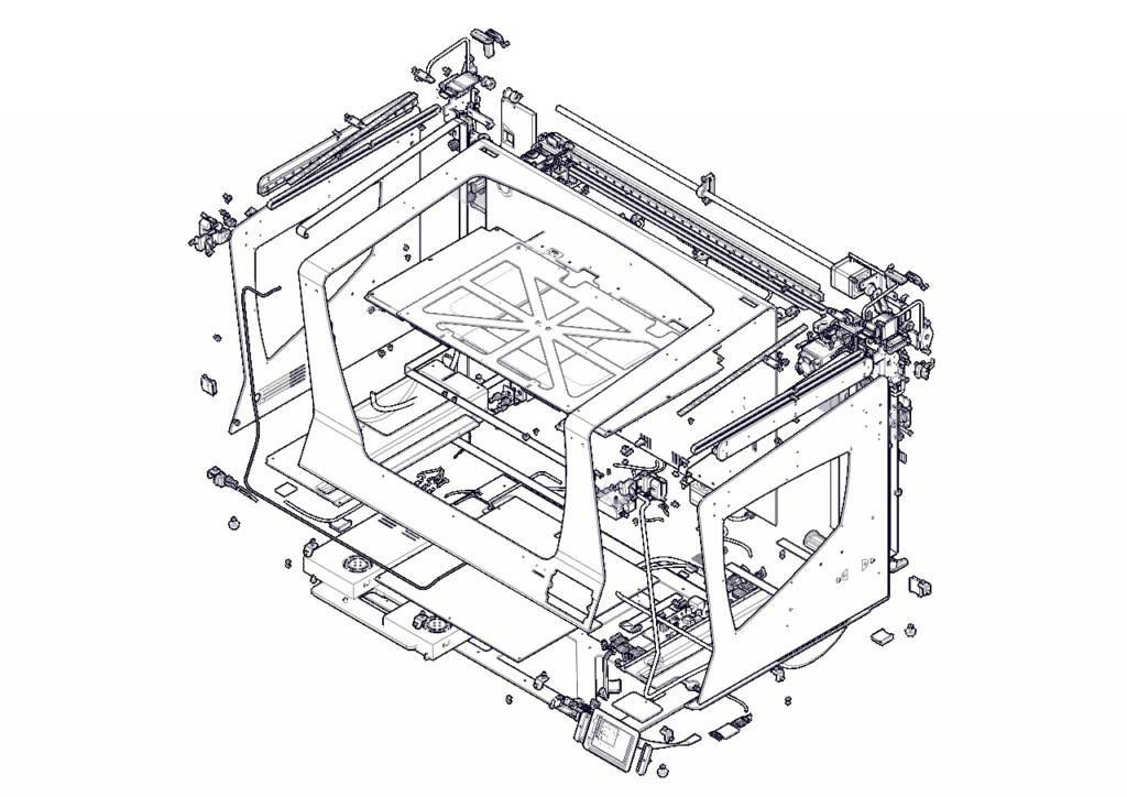 3d принтер схема сборки