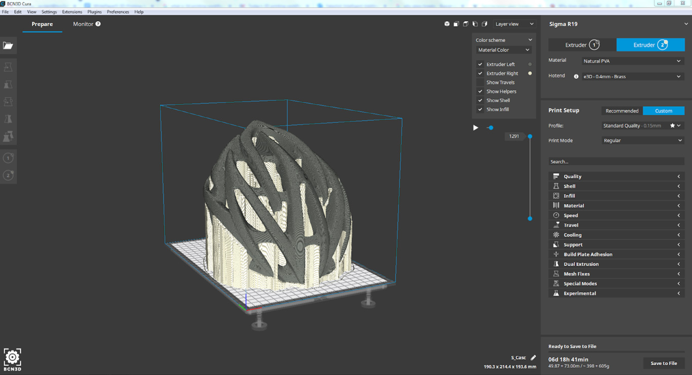 BCN3D 3D printing impresion slicer Cura BCN3DCura