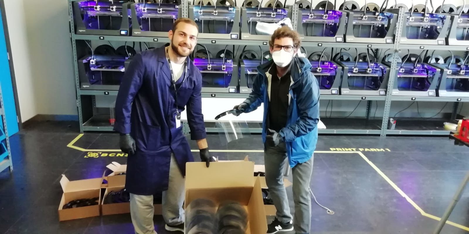 BCN3D 3D impression écrans faciaux réutilisables Covid-19 santé