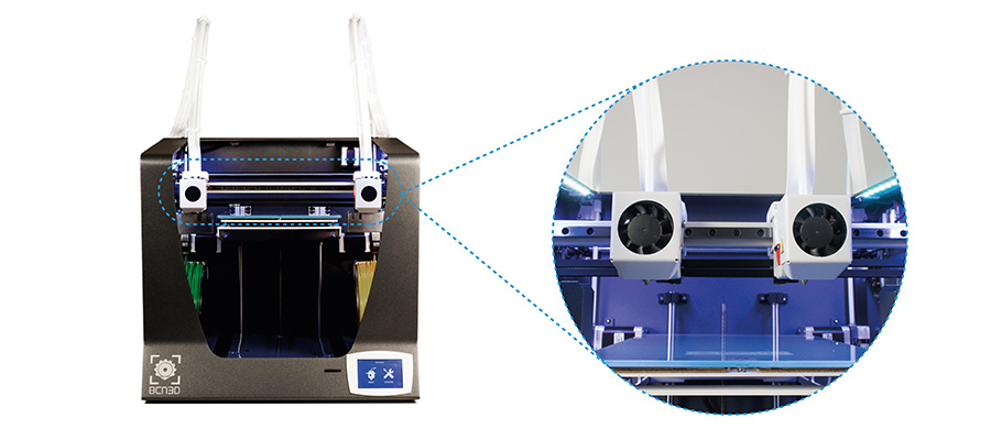 BCN3D IDEX tecnologia Independiente doble Extrusion 3D printing impresion