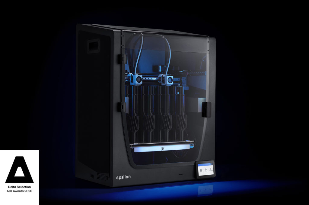 BCN3D Epsilon 3D Printer enclosure industrial design award Delta