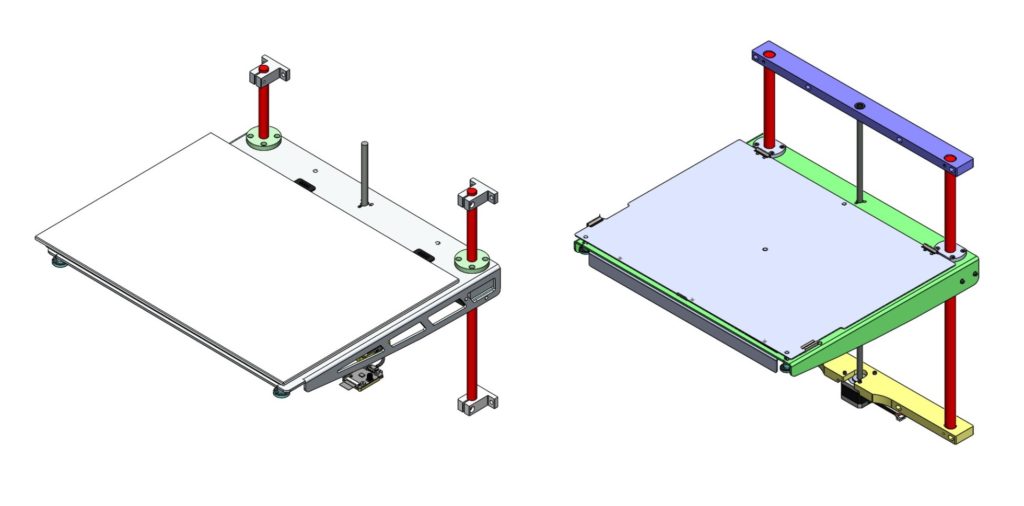 The more robust due to the redesigned Z shaft supports and lower bed platform