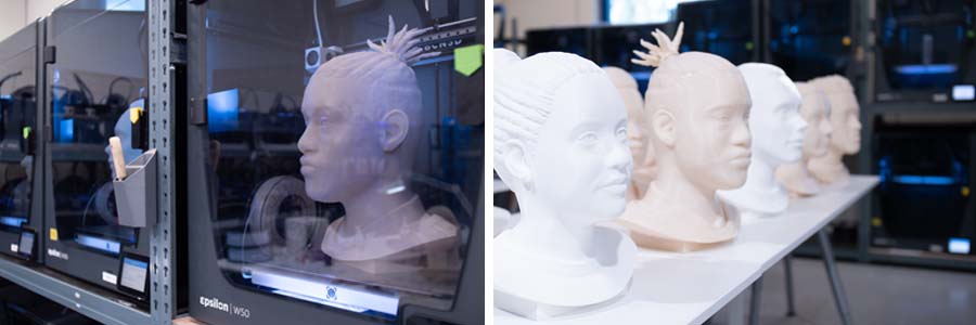 3D printed busts