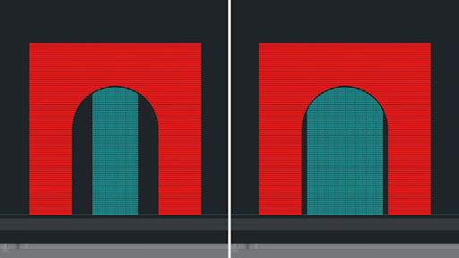 Support overhang angle