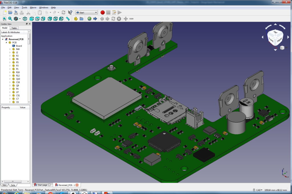 PCB design in FreeCAD