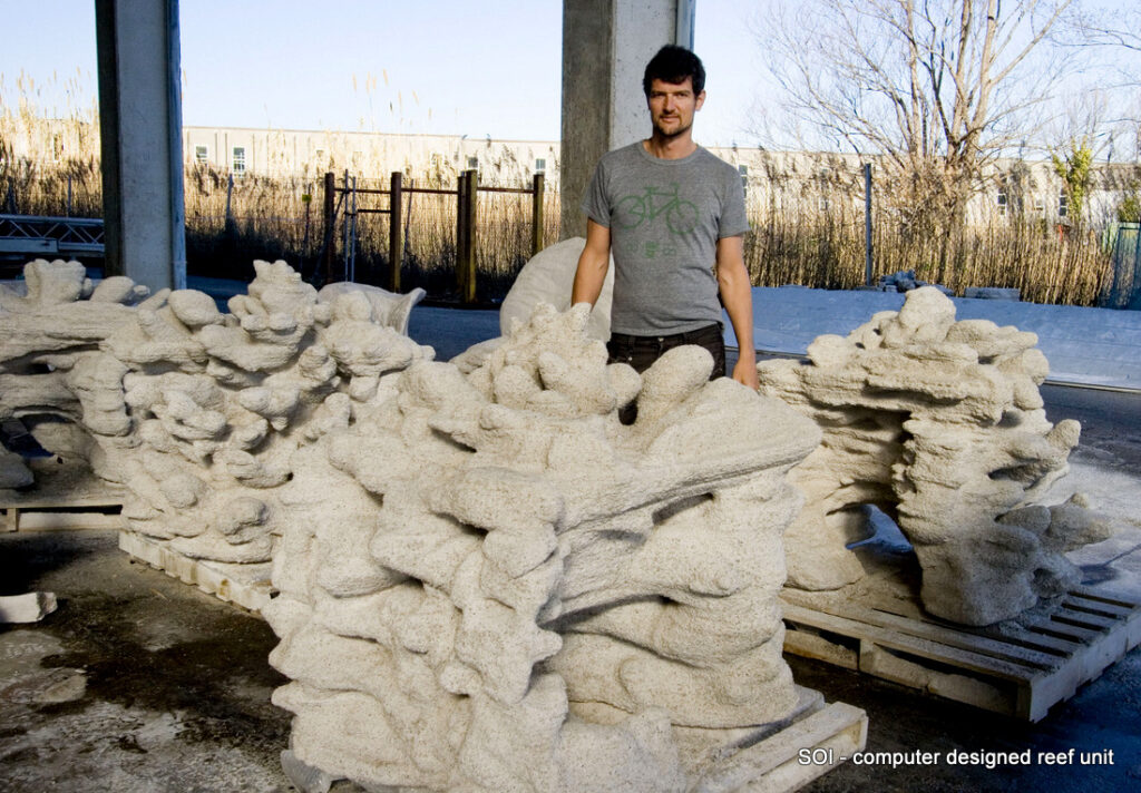 Computer designed artificial reefs