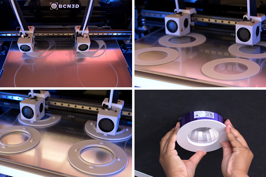 Dual extrusion 3D printer process