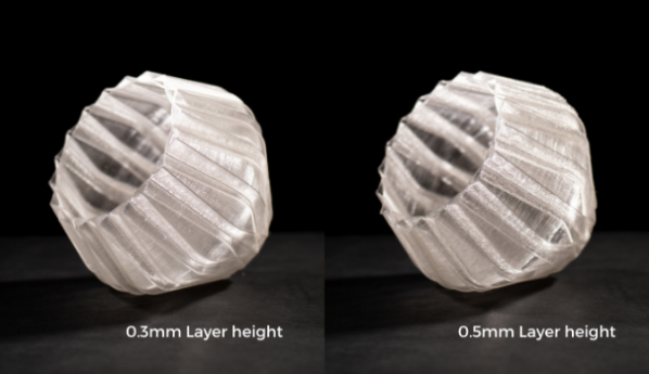 Transparent PLA layer height